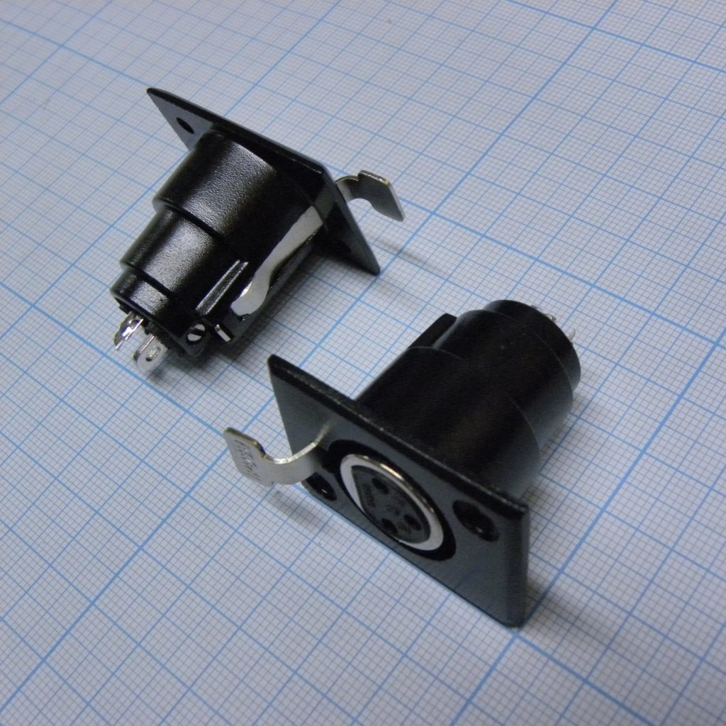 CANNON 24 3F - Аудио разъём XLR - розетка приборная, 3 контакта, цвет - чёрный