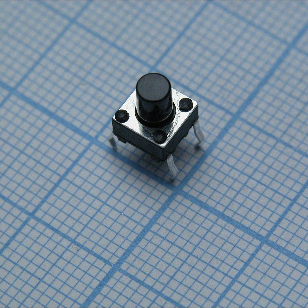 SWT-20-7.5 - Кнопка тактильная 6.2Х6.2мм h=7.5мм вертикальная монтаж в отверстие