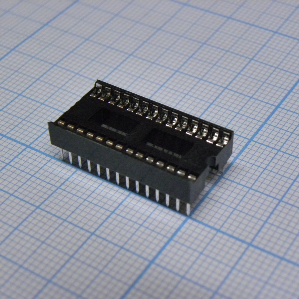 ICSS-28 (1.78mm) - DIP-панель под микросхему 28pin, шаг 1.778мм, ширина 15.24мм