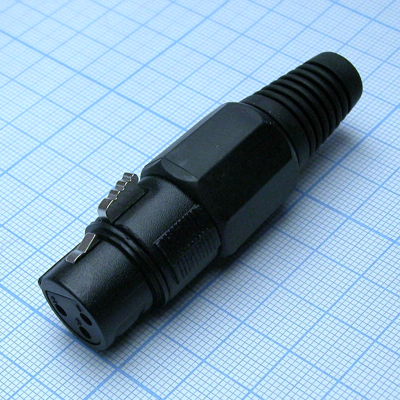 CANNON 81B 3F - Аудио разъём XLR - розетка кабельная, 3 контакта, цвет - чёрный