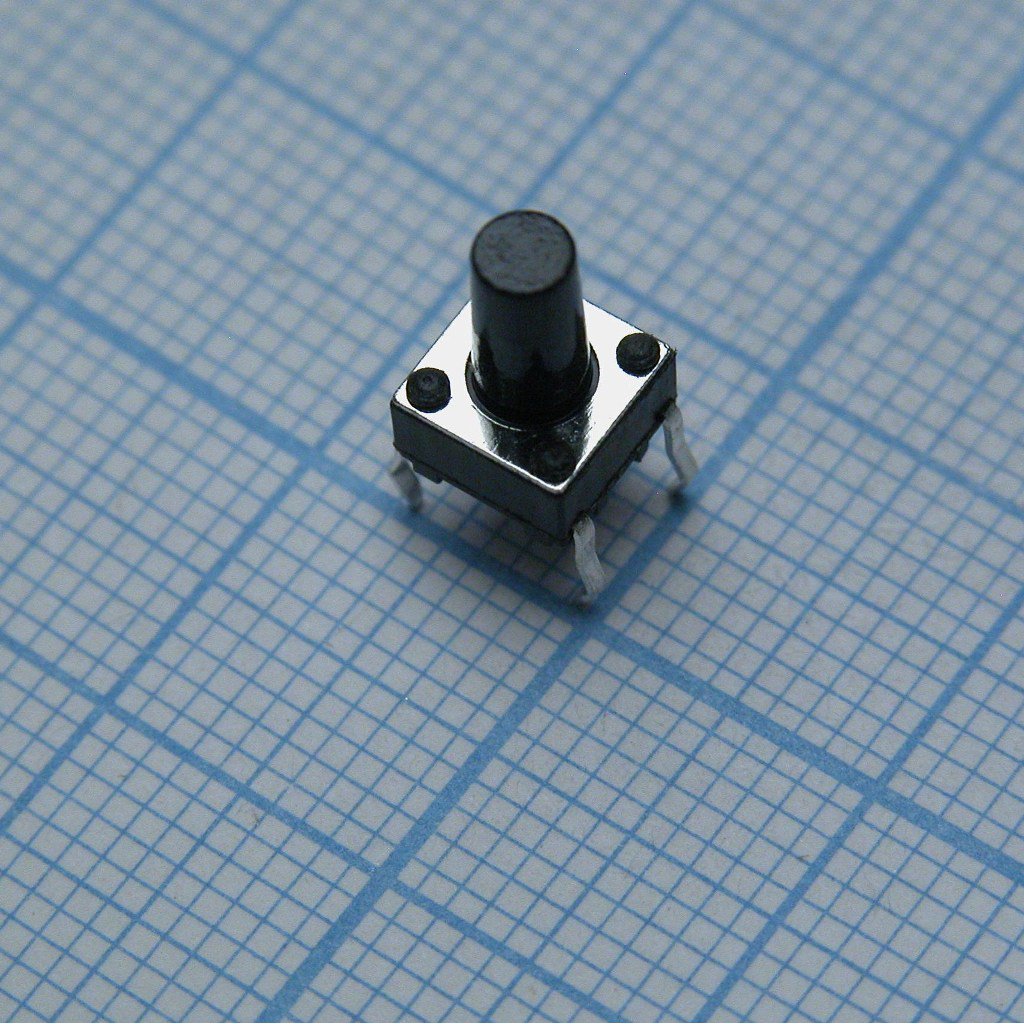 SWT-20-9.5 - Кнопка тактильная 6.2Х6.2мм h=9.5мм монтаж в отверстие