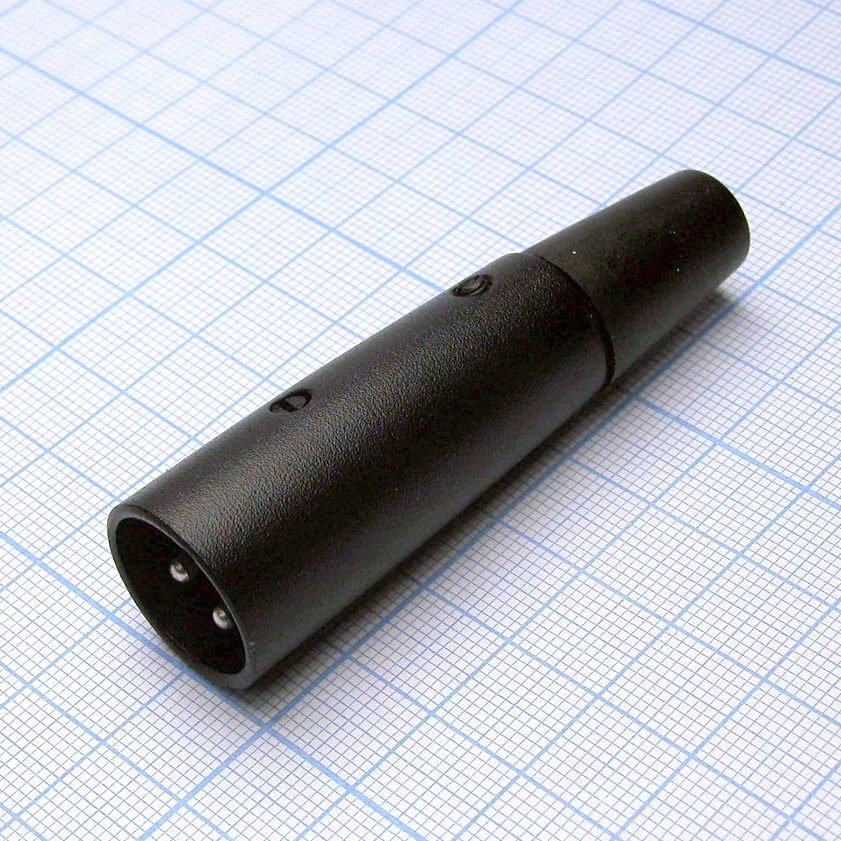 CANNON 50 3M - Аудио разъём XLR - вилка кабельная, 3 контакта, цвет - чёрный