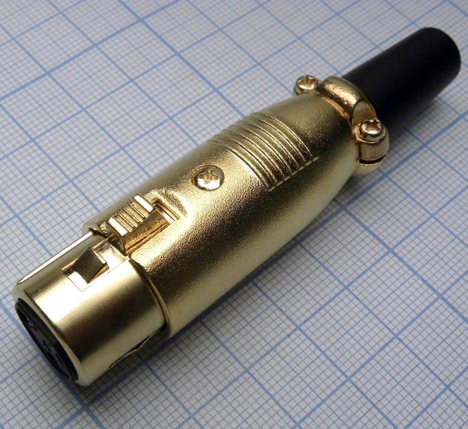 CANNON 59 3F - Аудио разъём XLR - розетка кабельная, 3 контакта, цвет - золотистый