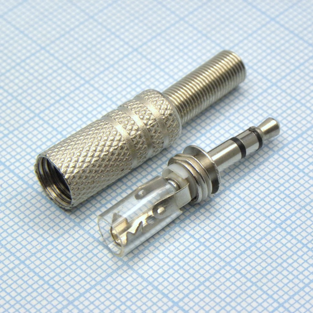 TRS 3.5 (mini plug) штекер металл - Стерео аудио штекер 3.5 мм