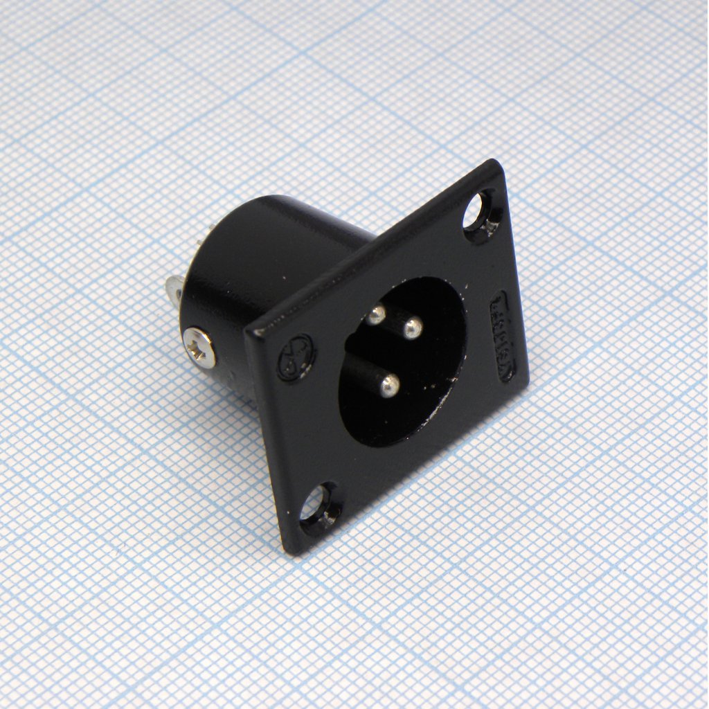 CANNON 31 3M - Аудио разъём XLR - вилка приборная, 3 контакта, цвет - чёрный