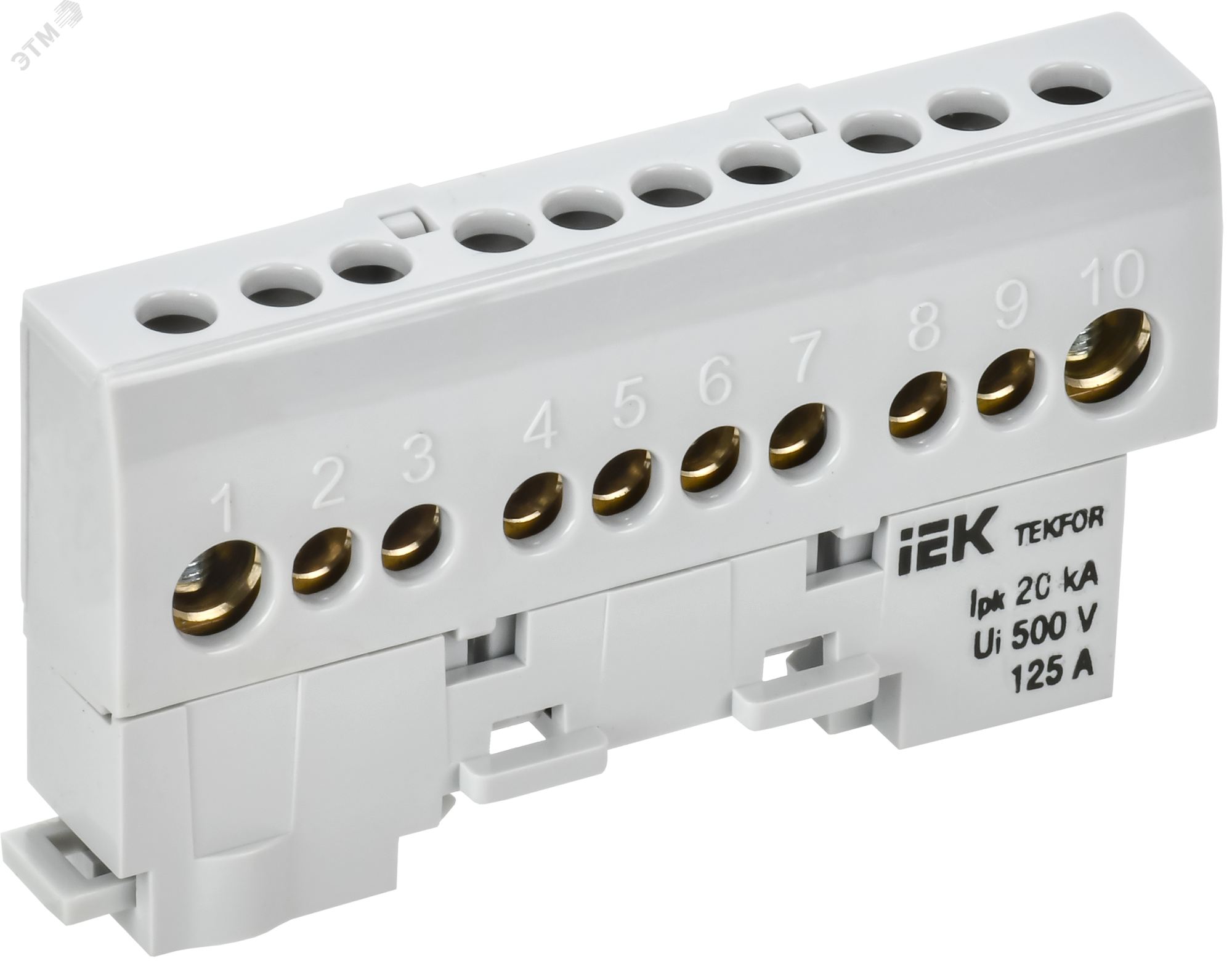 TEKFOR Шина L фаза изолированная на универсальном держателе 8х12-10-Ср IEK TF-NN20-10-KL-K03