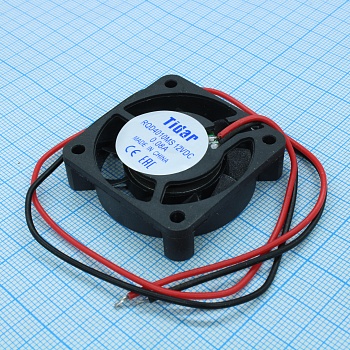 RQD 4010MS 12VDC - Вентилятор 12В 40x40х10мм, 6000 об/мин., 9.9м3/час, 22дБ, подшипник скольжения, тип вывода - провод