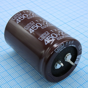 ETXH451VSN271MR45S - Конденсатор алюминиевый электролитический 270мкФ 450В ±20% (30 X 45мм) защелкиваемые выводы 10мм 1190мА 10000час 105°С россыпь