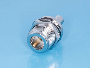 N-BC58J - Разъем N гнездо на приборный блок под RG-58, обжимной, крепление гайка