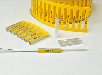 Держатель маркера STC-0-30 - Контейнер для маркера, нанизываемый на кабель, длина 30 мм, диаметр провода 0,2 - 0,75 мм, в упаковке 500 держателей для установки маркера HIC