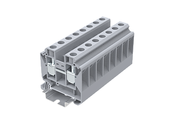 Проходная клемма TU16-2-GY - Проходная клемма, тип фиксации провода: винтовой, номинальное сечение: 16 мм кв., 76A, 1000V, ширина: 12,2 мм, цвет: серый, тип монтажа: DIN 35