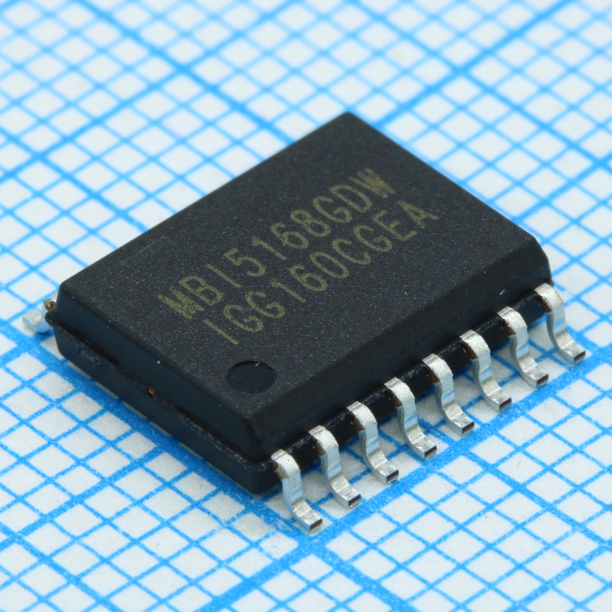 MBI5168GDW-A - Драйвер Led; 8 каналов; Iвых= 5-120mА; 25MHz; PWM; PrecisionDrive; Uп=5v