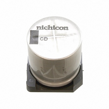 UCD1J471MNQ1MS - Конденсатор алюминиевый электролитический 470мкФ 63В ±20% (16х16.5мм) для поверхностного монтажа 1410мА 5000час 105°С автомобильного применения лента на катушке