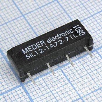SIL12-1A72-71L - герконовое SIL.12VDC, 1A, 1замыкание