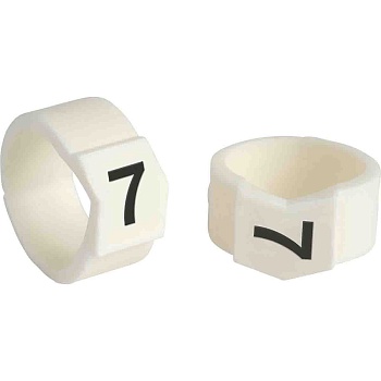 brd133707 - SCN-61-7 клипсы белые, 50шт/упак, для провода 15,1-19,0мм диаметра, легенда 7