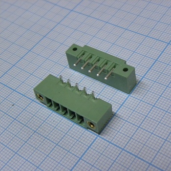 15EDGRM-3.5-05P-14-00A(H) - Разъемный клеммный блок на плату, 5 контактов. Серия 15EDGRM-3.5