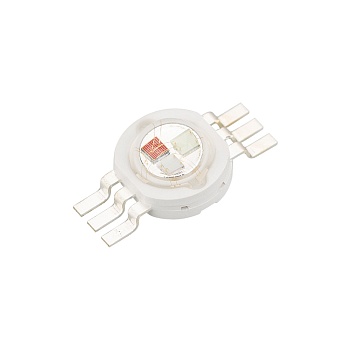 Мощный светодиод ARPL-9W-EPL45-RGB (700mA) 022611 - Мощный светодиод типа Emitter, d=10 мм, h=5.8 мм. Чипы EPILEDS 45 mil. Цвет свечения RGB: красный (620-630 нм), зеленый (520-530 нм), синий (460-470 нм). Угол излучения 120-140°. Световой поток 70-90 лм 
