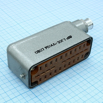 РП14А-30Г7 - Соединитель  низкочастотный, прямоугольный, внутреннего монтажа