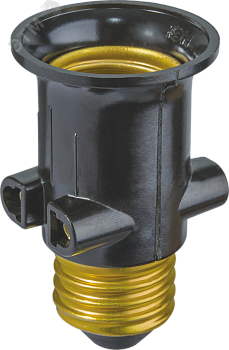 Патрон-переходник с цоколя Е27 на розетку и Е27 20012