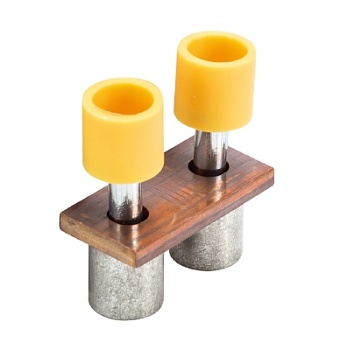 Соед. мостик IVB WKN35-2 - Соединительная перемычка, винтовая, изолированная, 2 полюса, для клемм: WKN 35/U, цвет: желтый