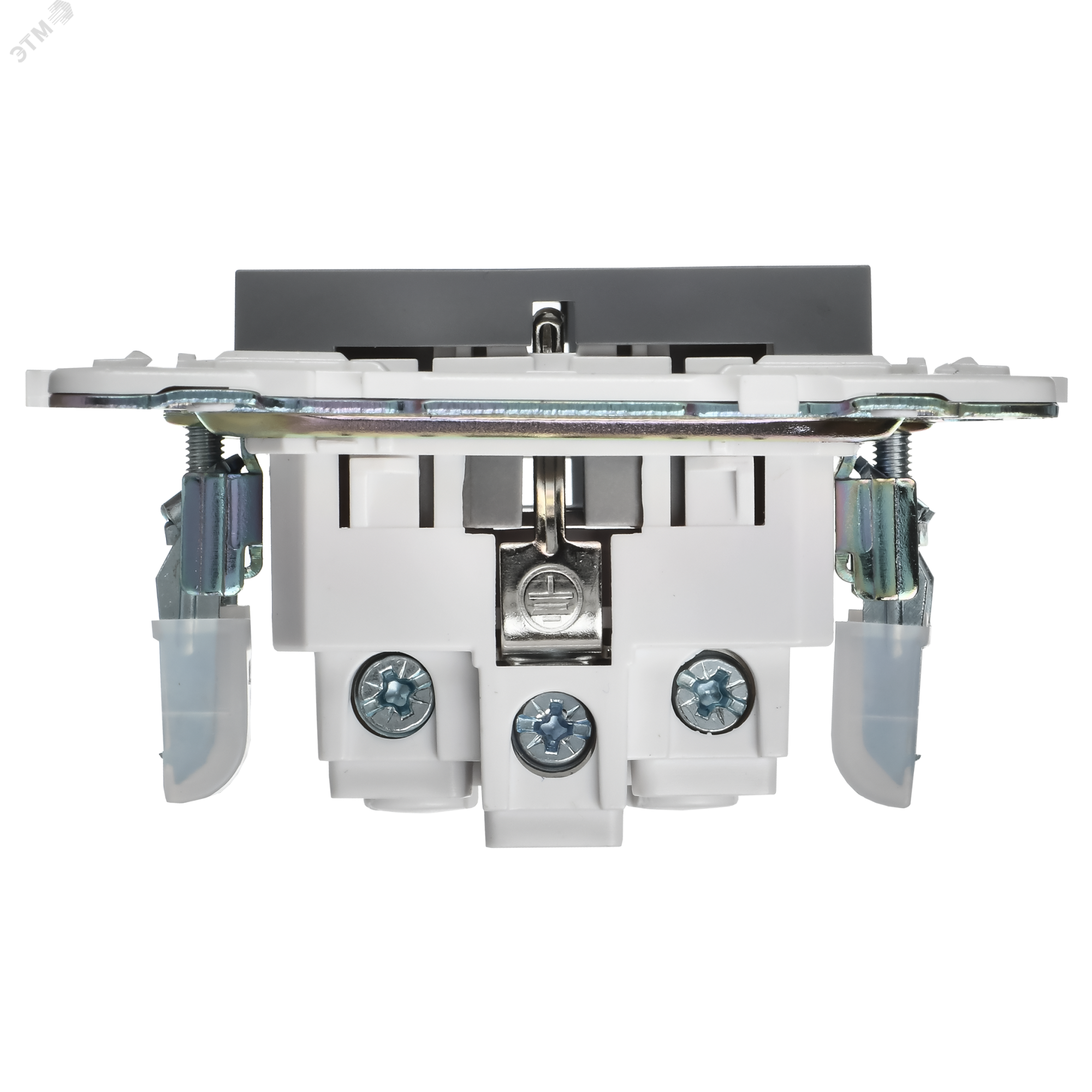 SKANDY Розетка с заземлением с защитными шторками 16А SK-R04Gr серый IEK SK-R14-16-K03
