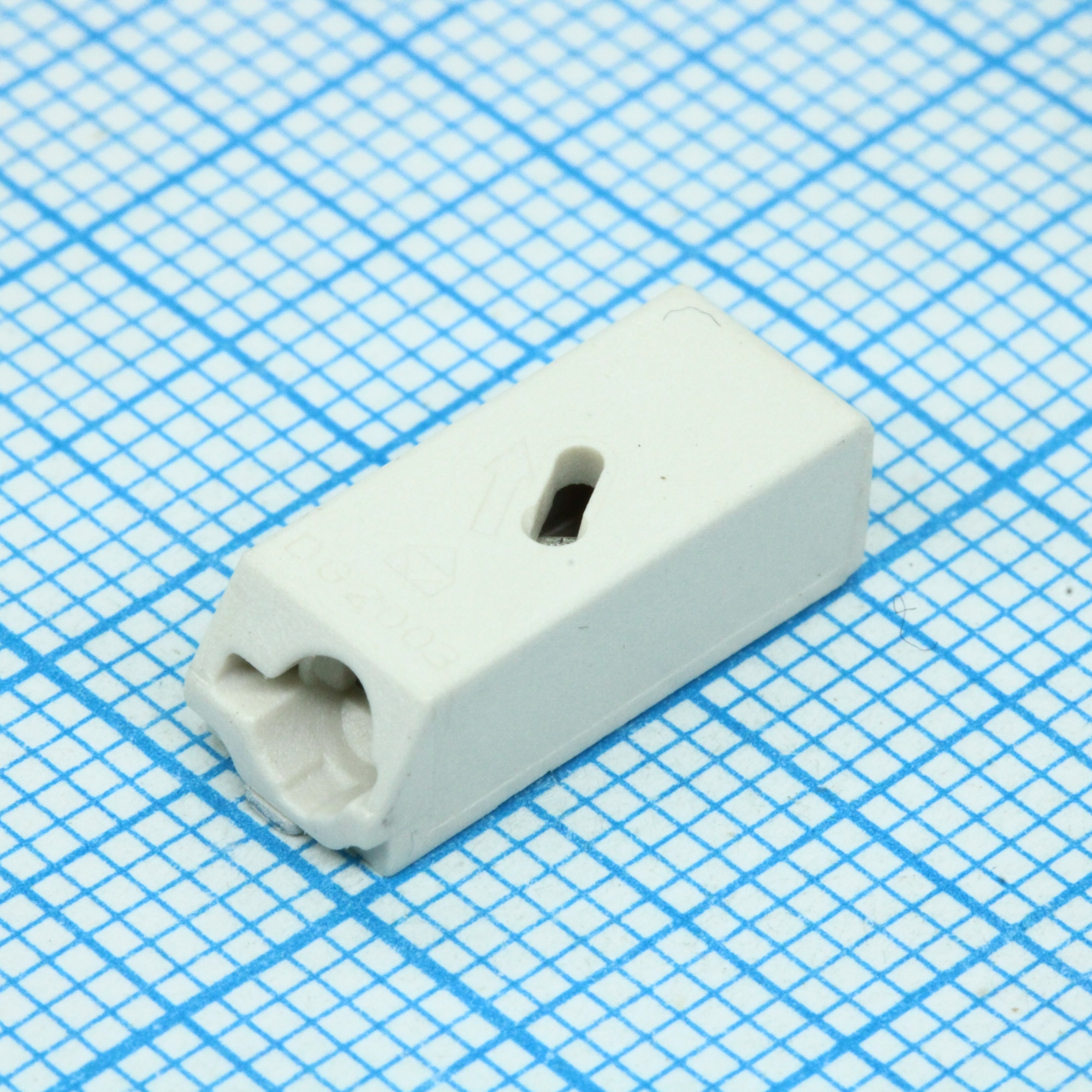 DG2003-6.0-01P-11-01A(H) - Нажимной безвинтовой клеммный блок 1 контакт. Зажим типа торцевой контакт. Серия DG2003-6.0