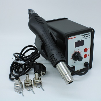 Паяльная станция R858D - Паяльная станция (термофен), модель R858D, термовоздушная, цифровая, 100-500°C, LED дисплей