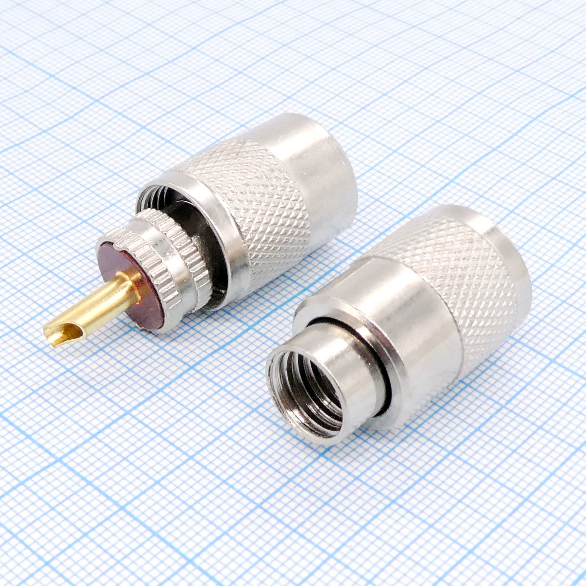 UHF-U213P шт накрутка RG-213 - Разъем высокочастотный, штекер UHF, накрутка на кабель RG213