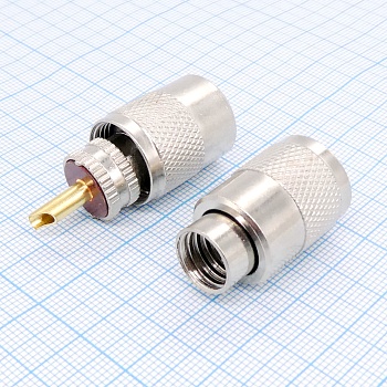 UHF-U213P шт накрутка RG-213 - Разъем высокочастотный, штекер UHF, накрутка на кабель RG213
