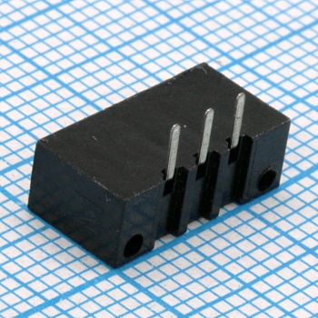 DS1020-03RT1D - FPC разъем для шлейфа на плату угловой 3pin, шаг 2.54мм