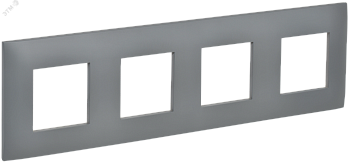 SKANDY Рамка 4-местная SK-F04Gr серый IEK SK-M42-K03