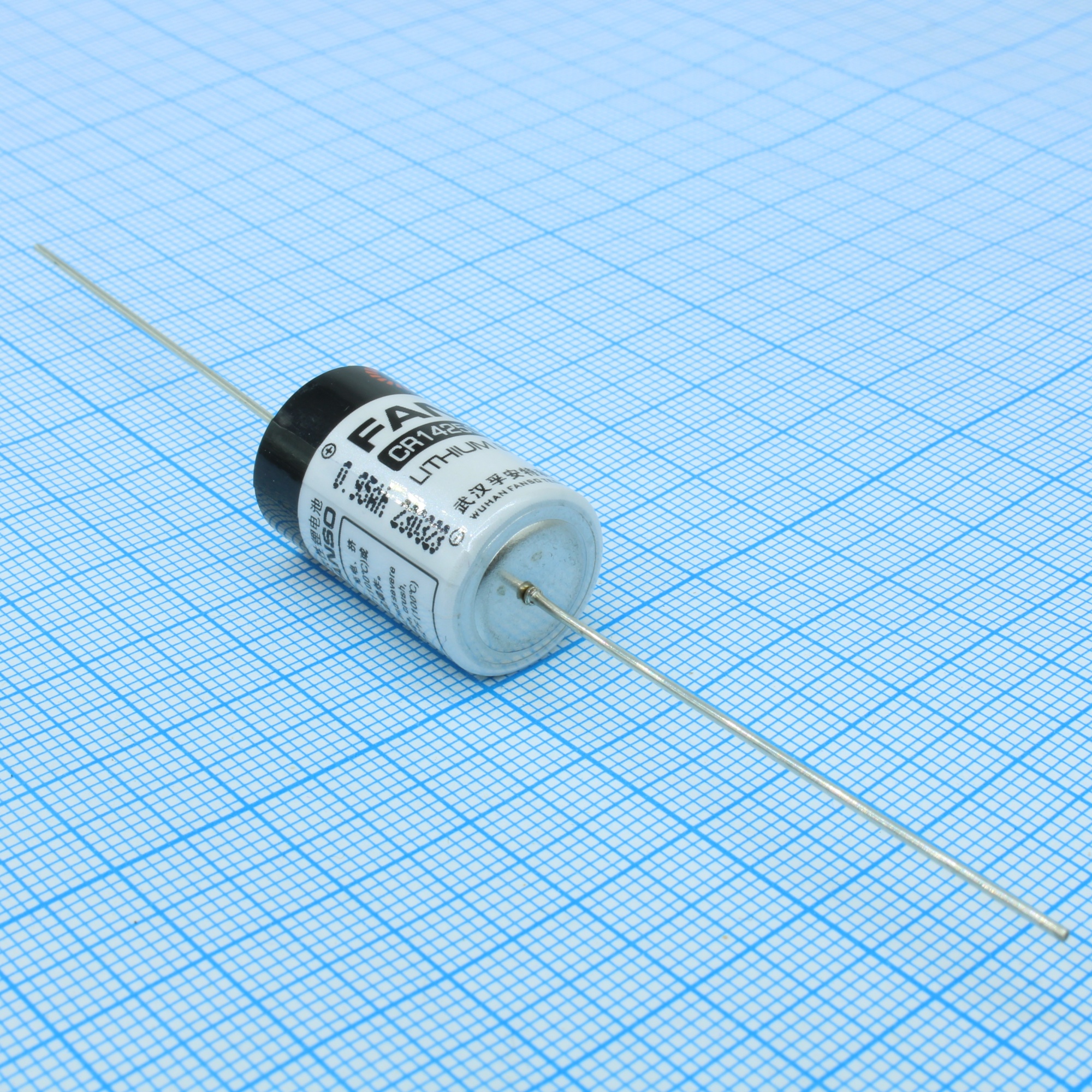 CR14250H/P - Li, MnO2 батарея типоразмера 1/2AA, 3В, 0.95Ач, аксиальные проволочные выводы, -40...85 °C