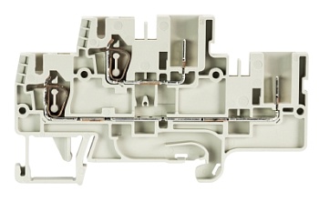 Клемма этаж. WKFN 2,5 E/../../.. plug-in - Клемма для подключения разъема, тип фиксации провода: пружинный, номинальное сечение: 2,5 мм кв., 32A, 500V, ширина: 5 мм, цвет: серый, тип монтажа: DIN 35