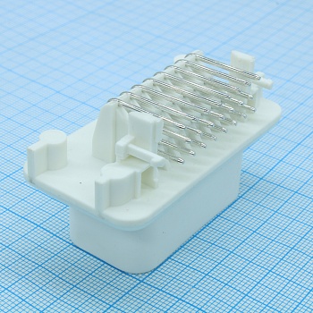 776087-2 - Разъем 23 контакта шаг 4мм луженый угловой монтаж в отверстие автомобильного применения