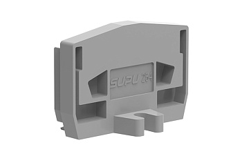 Торцевая крышка 254621 - Торцевая крышка для мини клемм с монтажным фланцем, цвет: серый