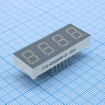 FYQ-4041DUHR-21 - 4-х разрядный индикатор 10,16мм/красный/645нм/80-150мкд/ОА
