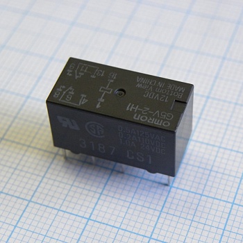 G5V-2H1-12DC - Signal Relay 12VDC 1A DPDT(20.5x10.1x11.5)mm THT