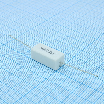 SQP5WJ2KB - Резистор керамический цементный аксиальный (SQP) 5Вт 2.0кОм ±5%