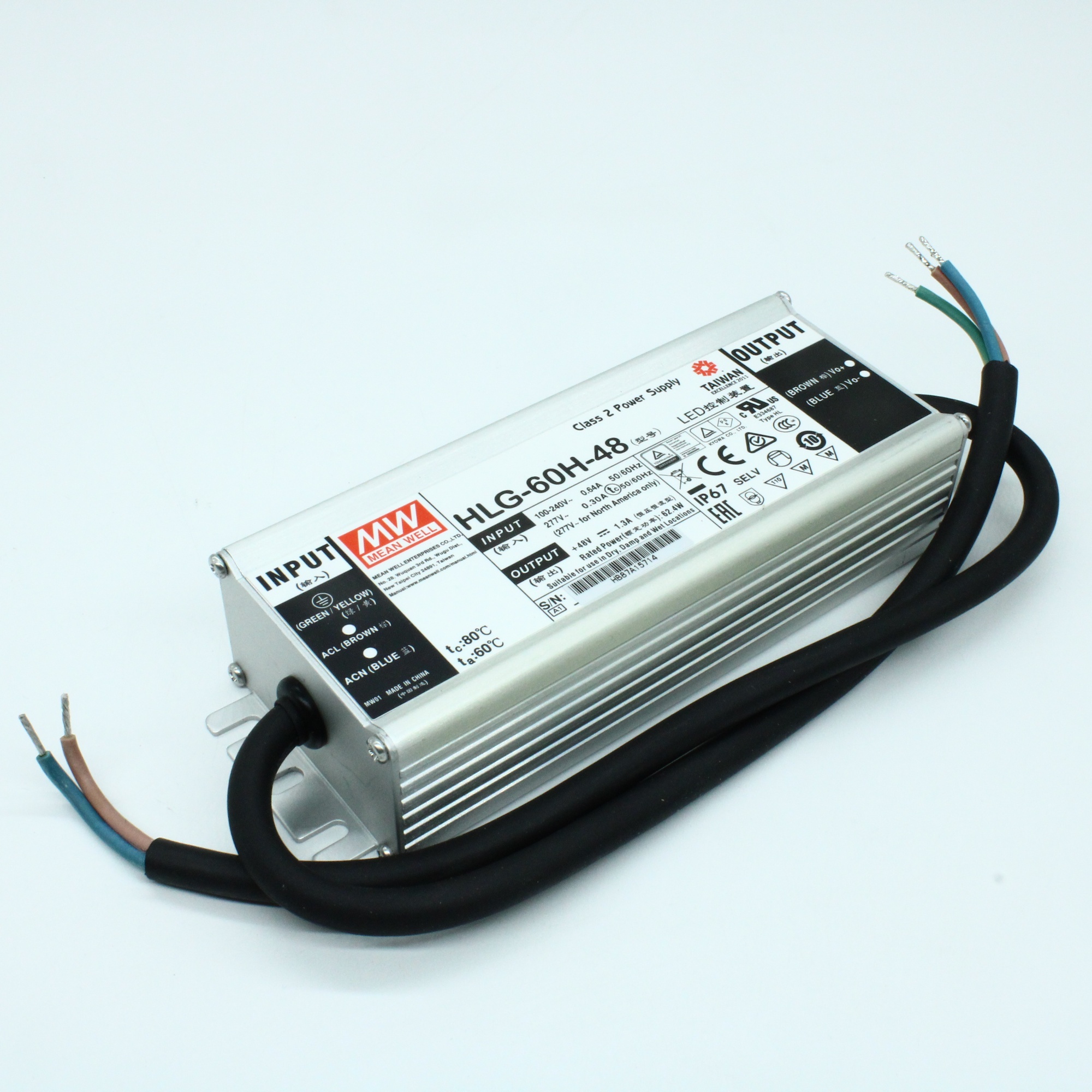 HLG-60H-48 - Источник электропитания светодиодов 62.4Вт в корпусе с 5 выводами