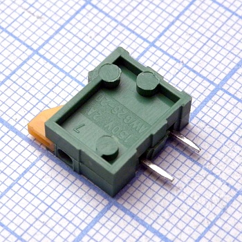 DG141R-2.54-01P-14-00A(H) - Нажимной безвинтовой клеммный блок 1 контакт. Зажим типа торцевой контакт. Серия DG141R-2.54