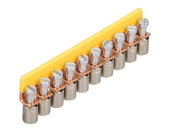 Соед. мостик IVB WK 2.5-10 - Соединительная перемычка, винтовая, изолированная, 10 полюсов, для клемм: WK 2,5/U