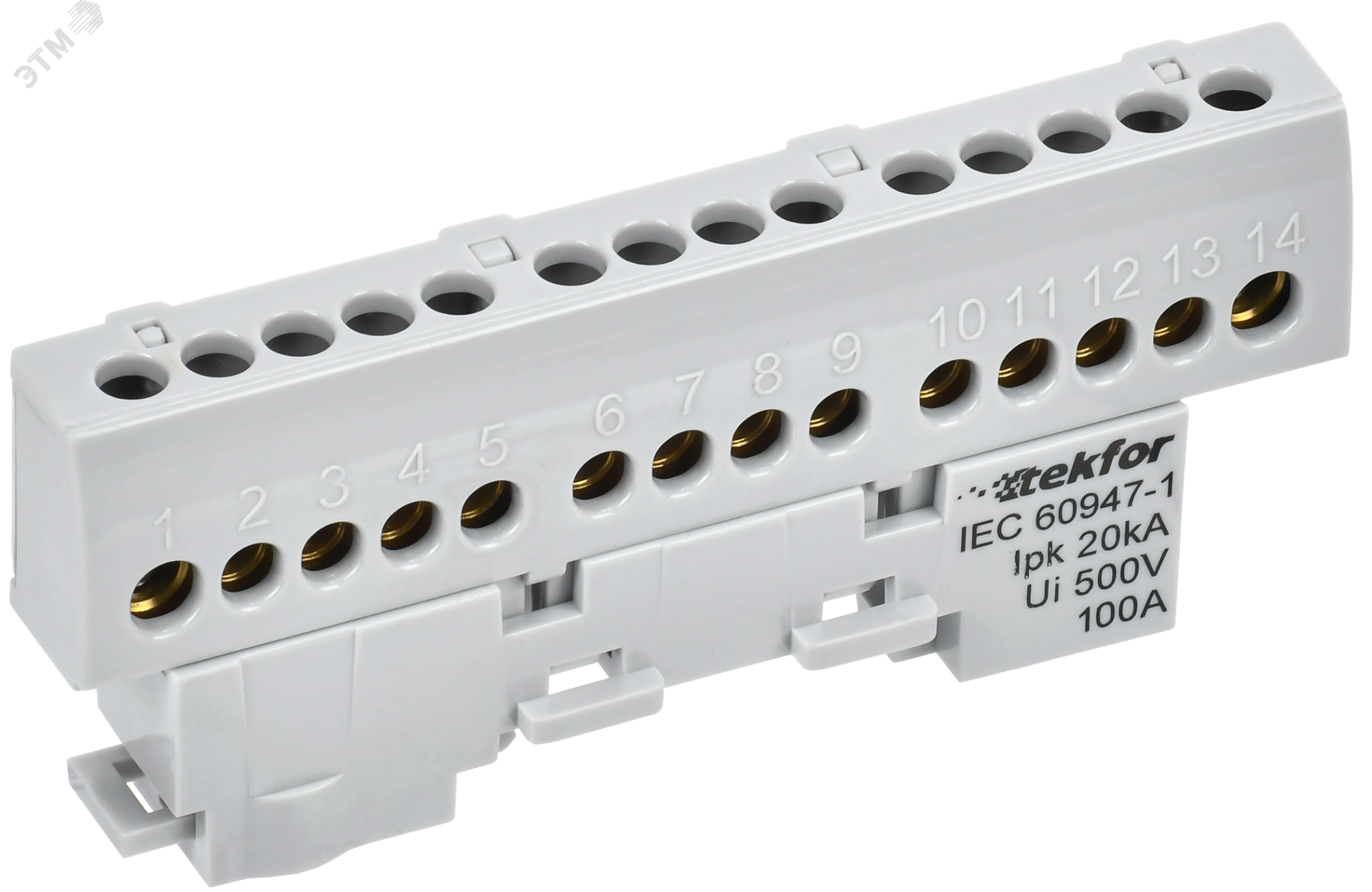TEKFOR Шина L фаза изолированная на универсальном держателе 6х9-14-Ср IEK TF-NN10-14-KL-K03