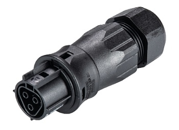 Разъем RST20I3SXB1 ZR3 SW - Взрывозащищенный розеточный разъем на кабель диам. 13-18 мм, IP68(69k), 3 полюса, винтовая фиксация провода, номинальные характеристики: 250/400V, 20A, цвет: черный, серия RST Ex
