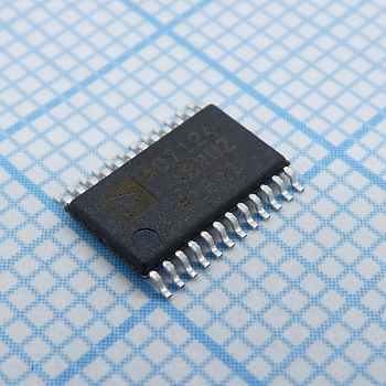 AD7124-4BRUZ-RL7 - 4-х канальный/7 псевдо входов, малопотребляющий 24-разрядный сигма-дельта АЦП с низким шумом, программируемым усилителем и источником опорного напряжения