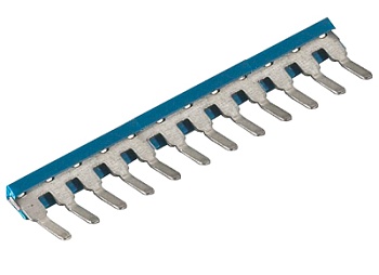Соед. мостик IVB WK 2,5-K- 12 BLAU - Соединительный мостик, для установки в зажимную клетку, изолированный, угловой, толщина 0,8 мм, угловой, 12 полюсов, для клемм: WK-2,5, цвет: синий