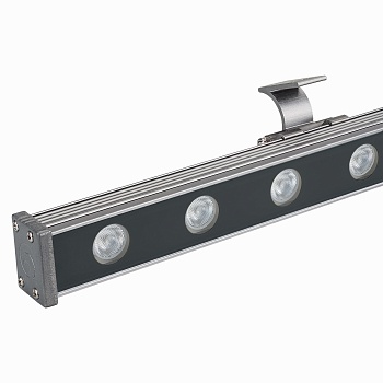 Светодиодный прожектор AR-LINE-1000S-18W-24V RGB (Grey, 30 deg, DMX512) 023623 - Ультратонкий линейный светодиодный прожектор. Мощность 18W, напряжение питания DC 24V. Светодиоды EPILED 18 штук. Цвет светодиодов RGB, управление по протоколу DMX512, угол р