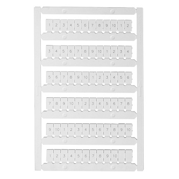 Маркировка для лазерной печати "1-10" OptiClip MC6/H/1-10 (10шт) 332721