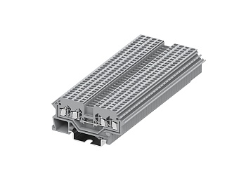 Проходная клемма 215901 - Проходная клемма, TA1.5, 4 точки подключения, тип фиксации провода: пружинный, номинальное сечение: 1,5 мм кв., 18A, 800V, ширина: 4 мм, цвет: серый, тип монтажа: DIN 35