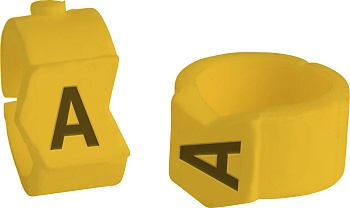 brd333510 - SCNG-36-A клипсы жёлтые, 50шт/упак, для провода 8,6-11,1мм диаметра, легенда A