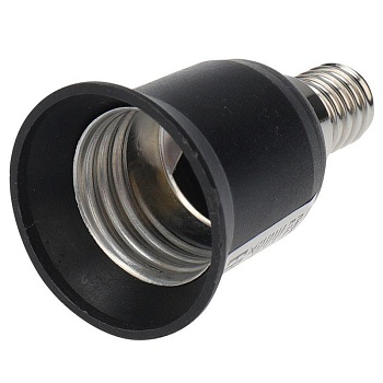 Переходник цокольный E14-E27 черн. 11-8871